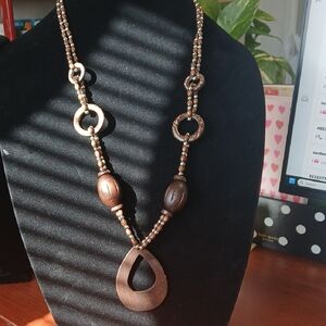 Elegant Brown Beaded Necklace